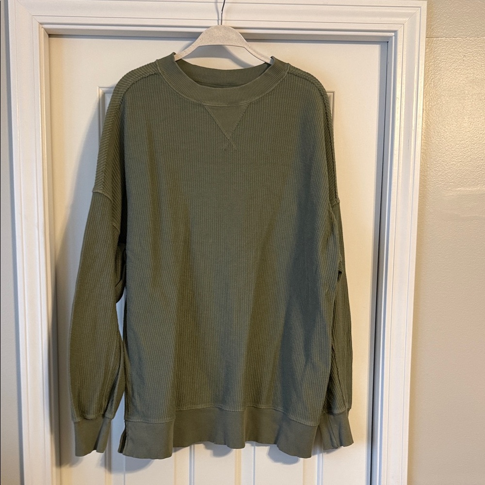 Women’s Oversized Olive Green Sweater
